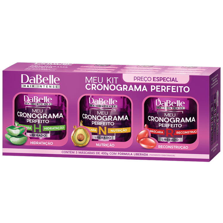 DABELLE KIT 3 MÁSCARAS MEU CRONO PERFEITO 1200G