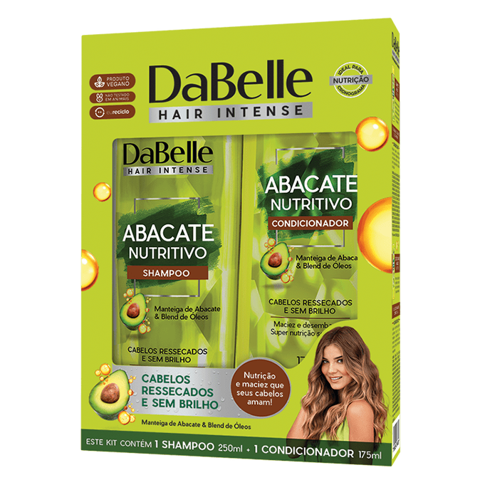 DABELLE KIT SHAMPOO+CONDICIONADOR ABACATE NUTRITIVO 425ML