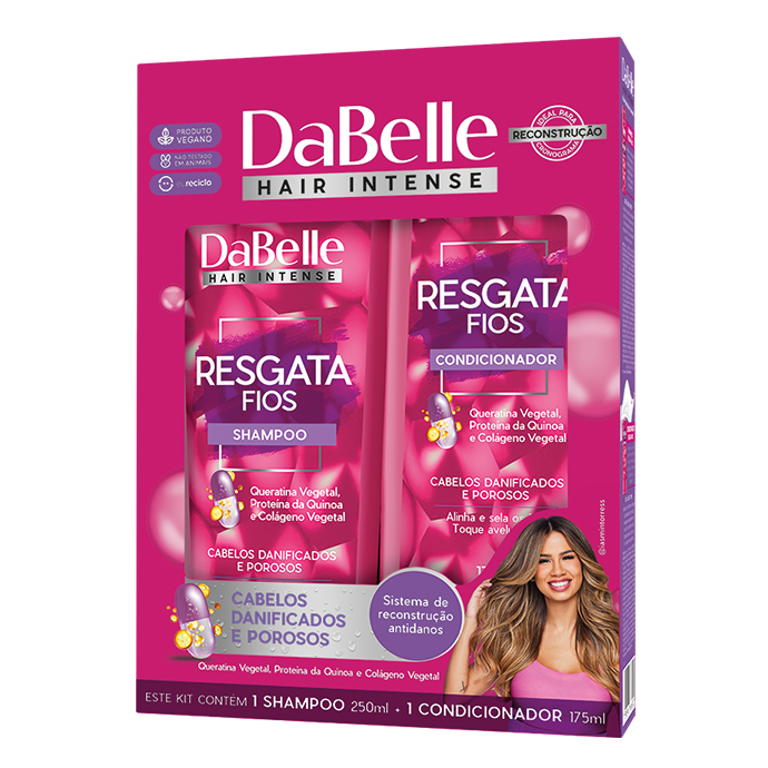 DABELLE KIT SHAMPOO+CONDICIONADOR RESGATA FIOS 425ML