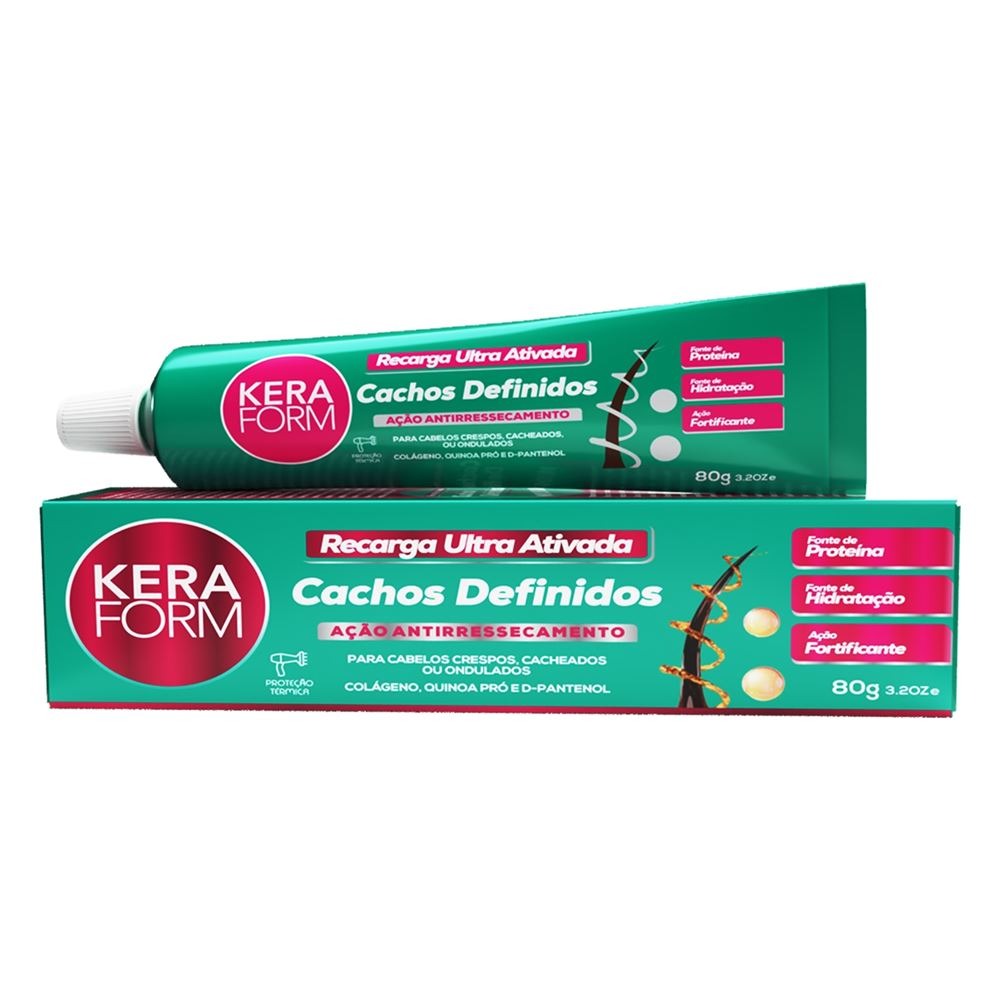 RECARGA ULTRA ATIVADA KERAFORM CACHOS DEFINIDOS 80G