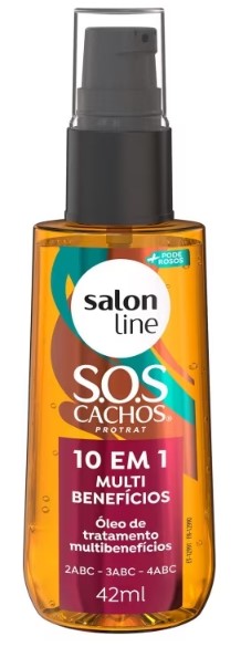 ÓLEO DE TRATAMENTO SALON LINE SOS CACHOS 10 EM 1 MULTIBENEFÍCIOS  42ML