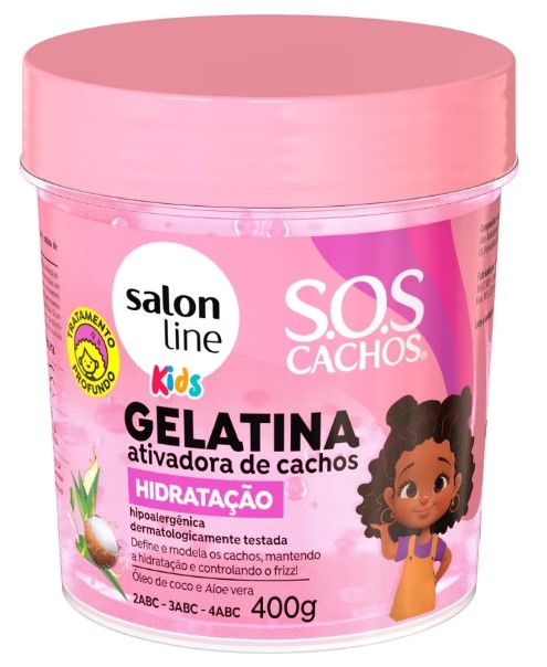 GELATINA SALON LINE SOS CACHOS KIDS HIDRATAÇÃO  400G