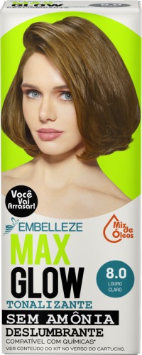 TONALIZANTE MAX GLOW LOURO CLARO 8.0 EMBELLEZE