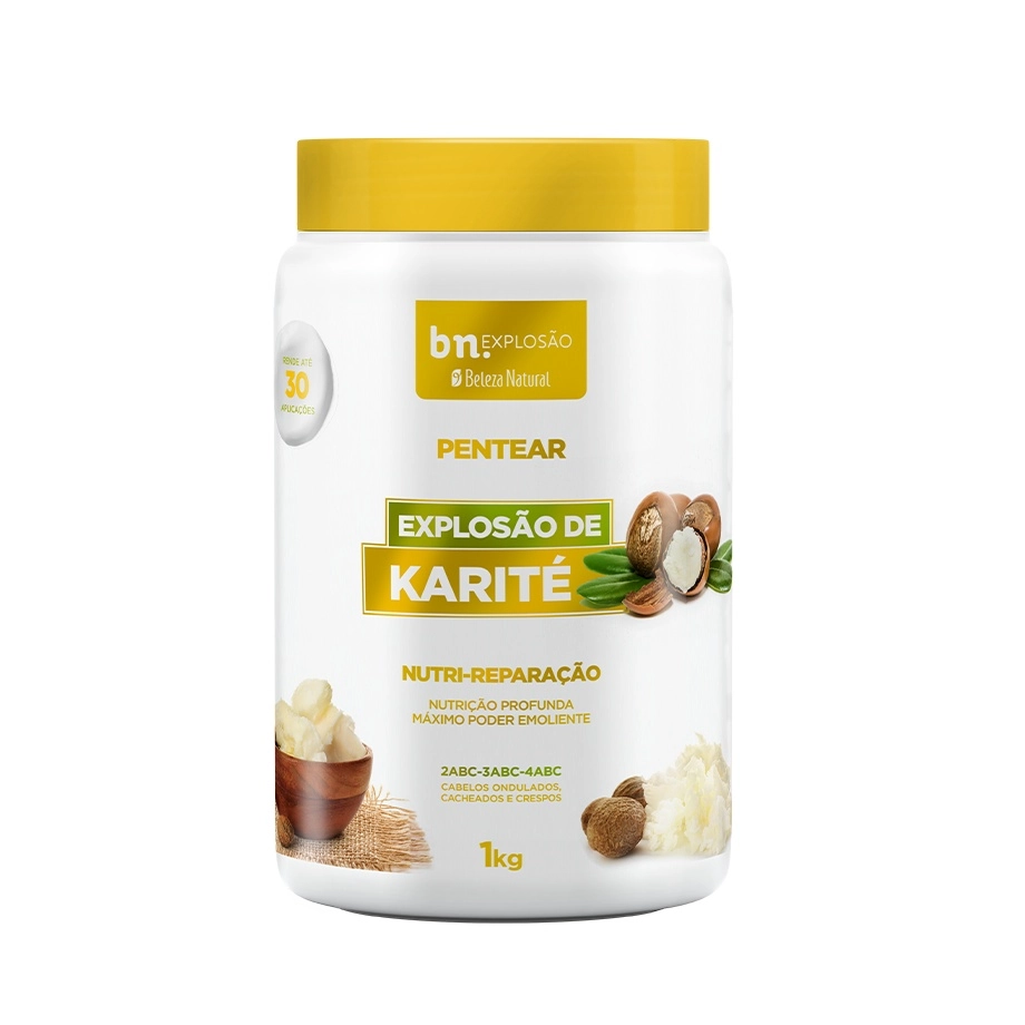 CREME PARA PENTEAR BELEZA NATURAL EXPLOSÃO DE KARITÉ 1KG