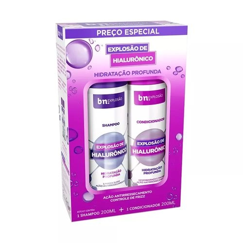 KIT SHAMPOO+CONDICIONADOR BELEZA NATURAL EXPLOSÃO DE HIALURÔNICO 200ML