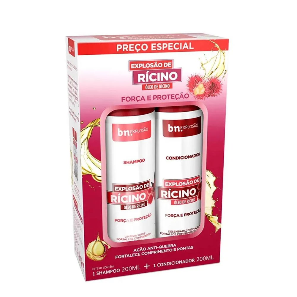 KIT SHAMPOO+CONDICIONADOR BELEZA NATURAL RÍCINO 200ML