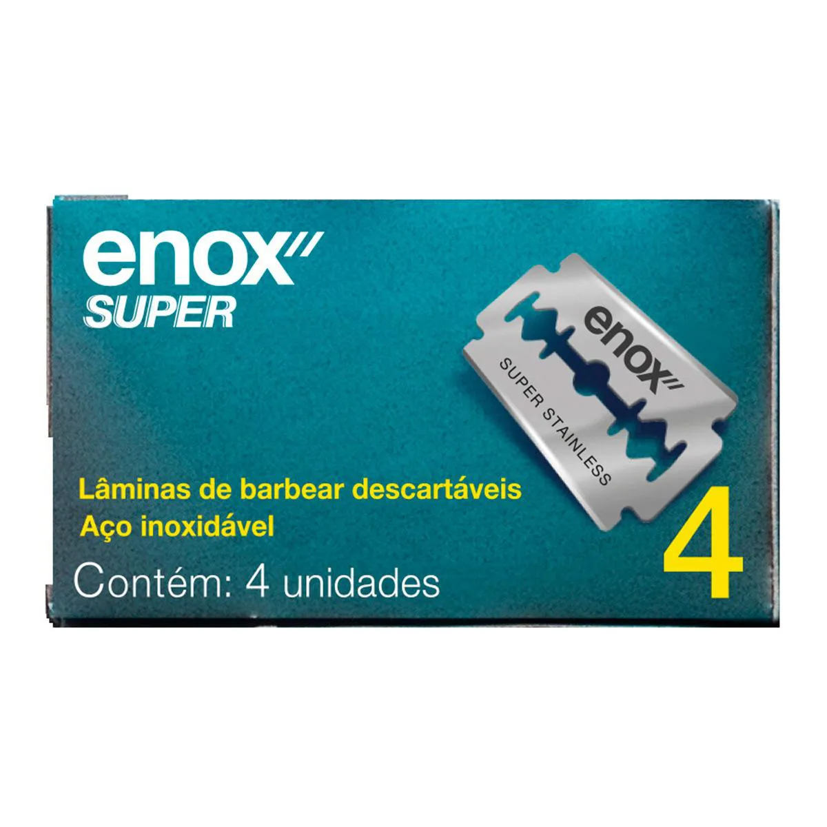 Lâmina de Barbear Enox Super Duplo Fio (4 Unidades)