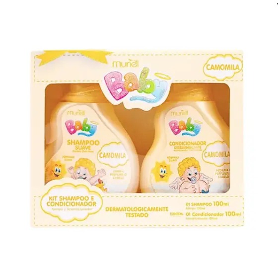 KIT BABY MURIEL CAMOMILA SHAMPOO E CONDICIONADOR 100ML