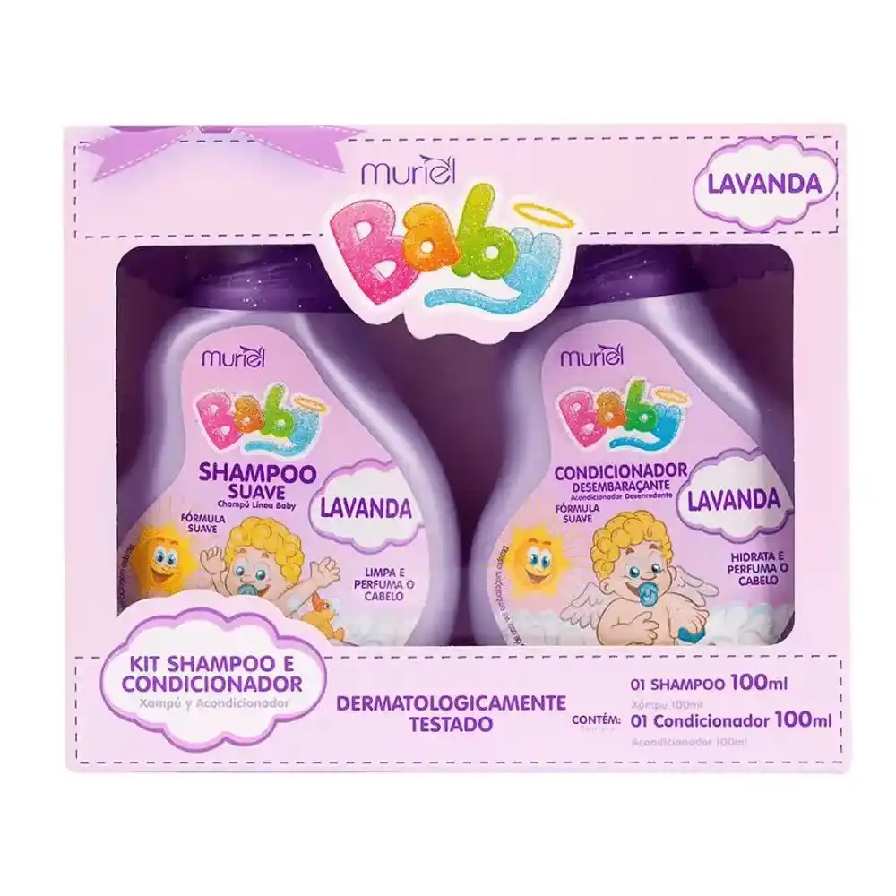 KIT BABY MURIEL LAVANDA SHAMPOO E CONDICIONADOR 100ML