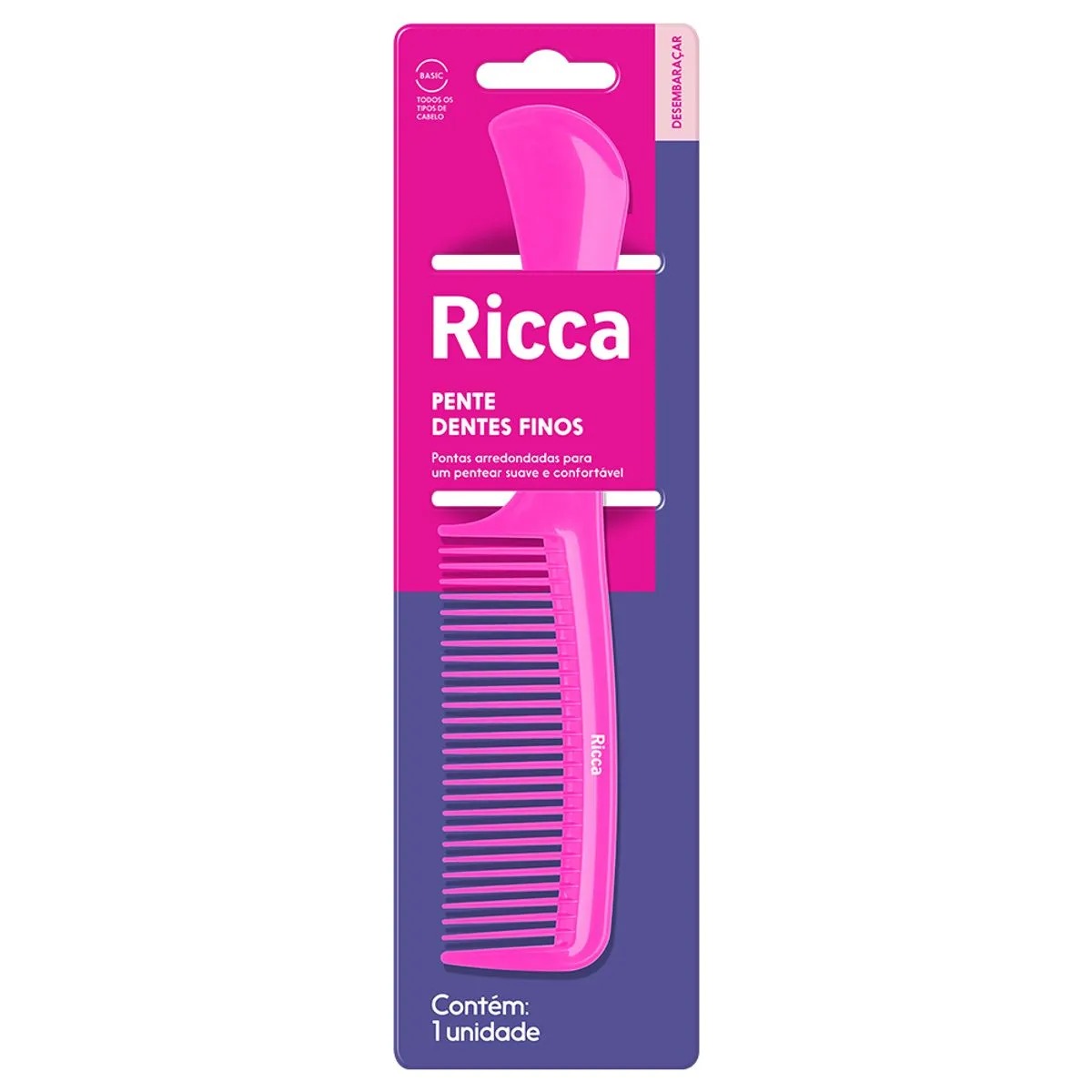 Pente Ricca Basic Dentes Finos 995