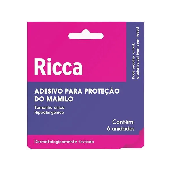 Adesivo Protetor de Mamilos Ricca Descartável (6 Unidades)