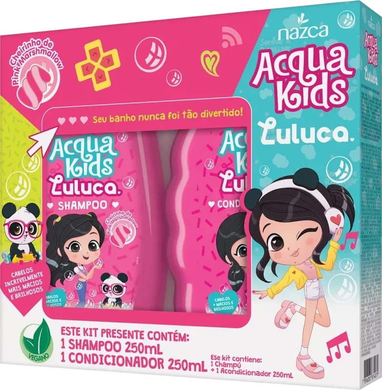 ACQUA KIDS LULUCA KIT SH+COND PARA TODOS OS TIPOS DE CABELO 250ML