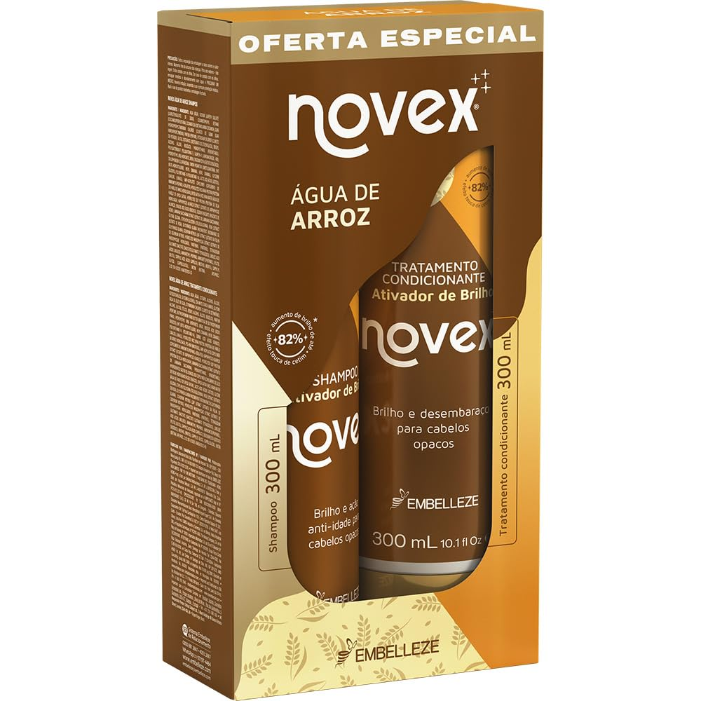 KIT SH+COND NOVEX AGUA DE ARROZ 300ML