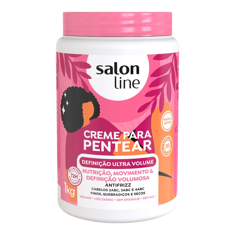 CREME PARA PENTEAR SALON LINE DEFINIÇÃO ULTRA VOLUME  1KG
