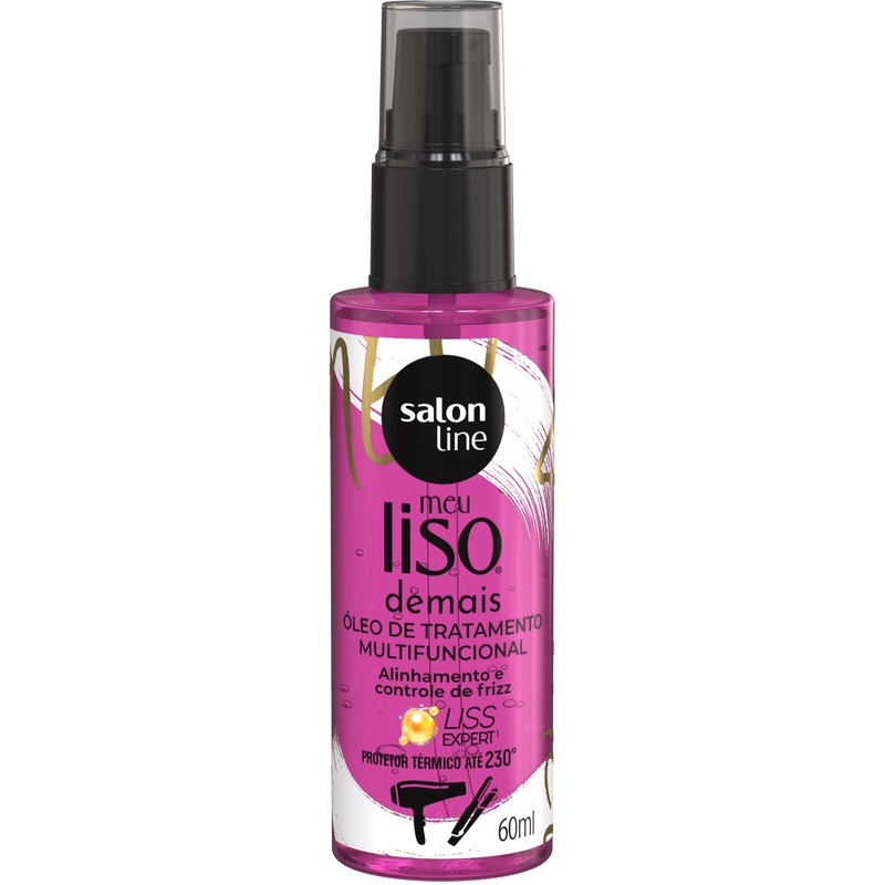 ÓLEO DE TRATAMENTO SALON LINE MEU LISO DEMAIS  MULTIFUNCIONAL  60ML