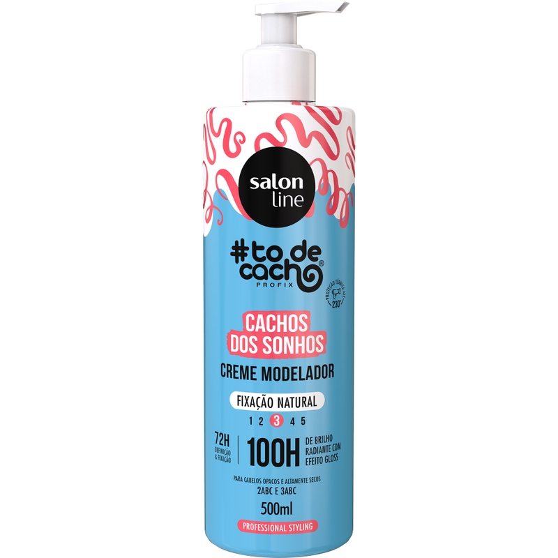 CREME MODELADOR SALON LINE #TODECACHO CACHO DOS SONHOS FIXAÇÃO NATURAL  500ML
