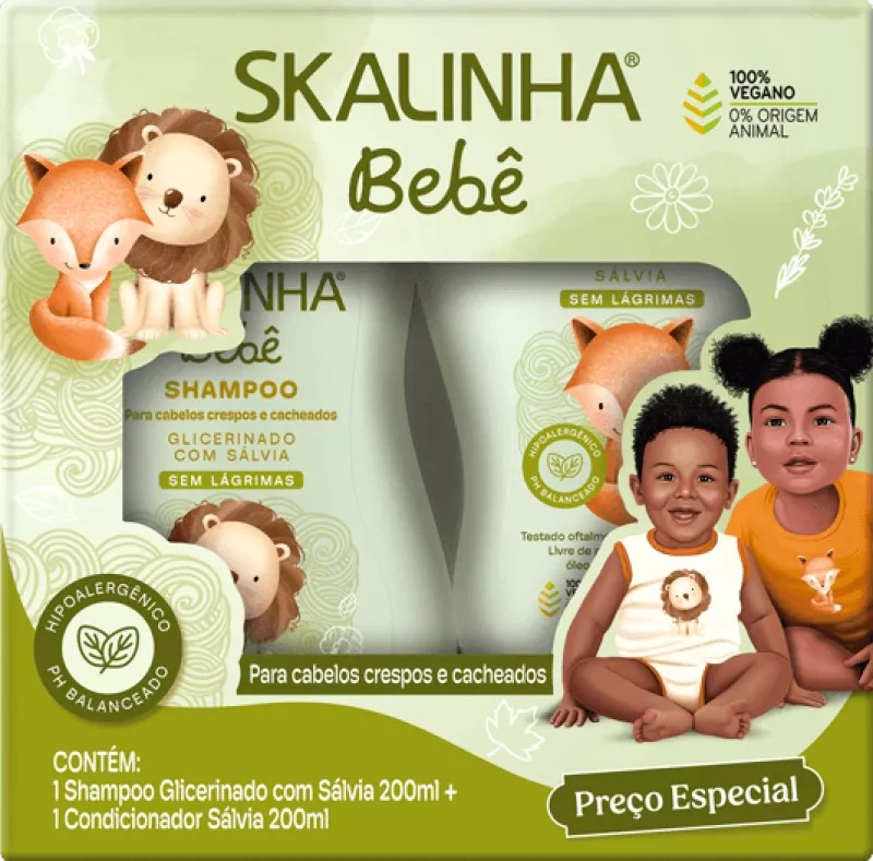 KIT SH+COND SKALINHA BEBE C/SALVIA 200ML
