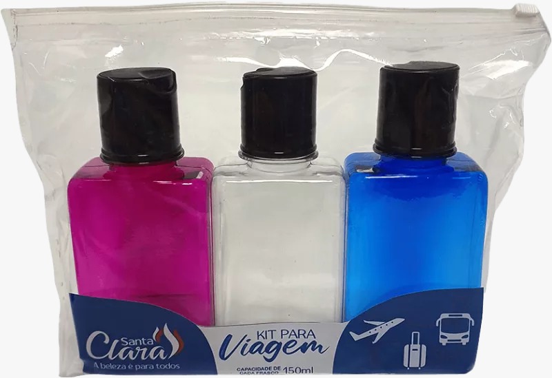 KIT LUXO PARA VIAGEM COM 3 PEÇAS