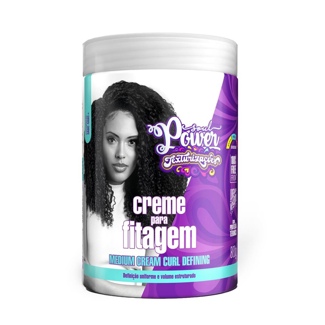 CREME FITAGEM TEXTURIZAÇÕES MEDIUM CREME CURL DEF 800G SOUL POWER