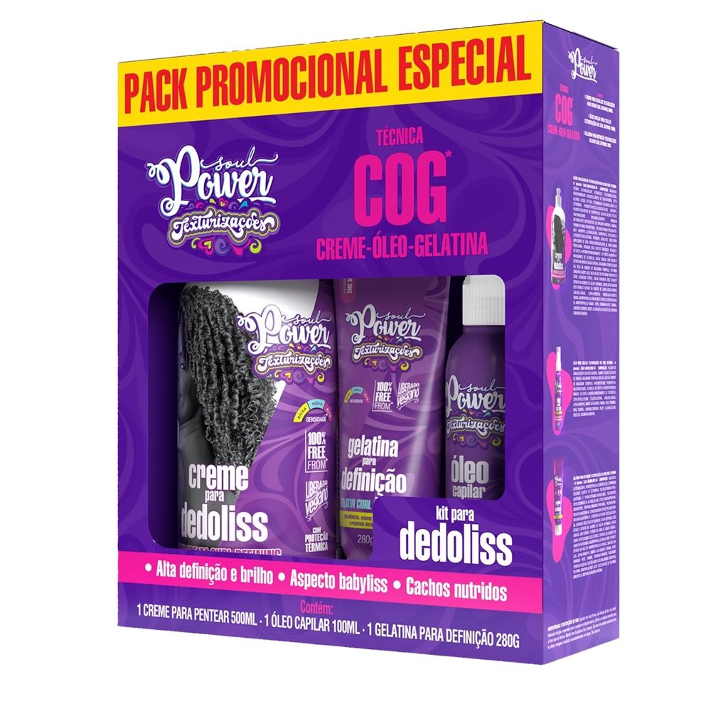 PACK CP-OLEO-GELATINA DEDOLISS HIGH TECNICA COG SOUL POWER