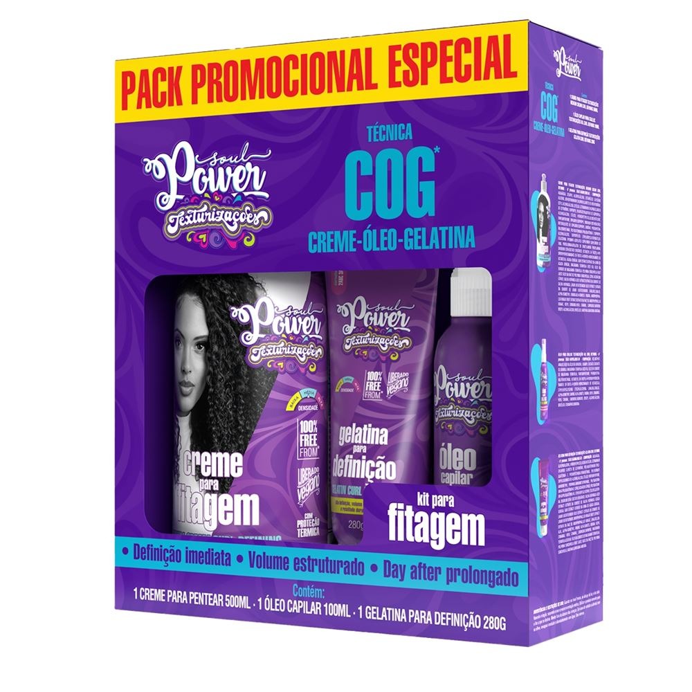 PACK CP-OLEO-GELATINA FITAGEM TEXT MED TECNIC COG SOUL POWER