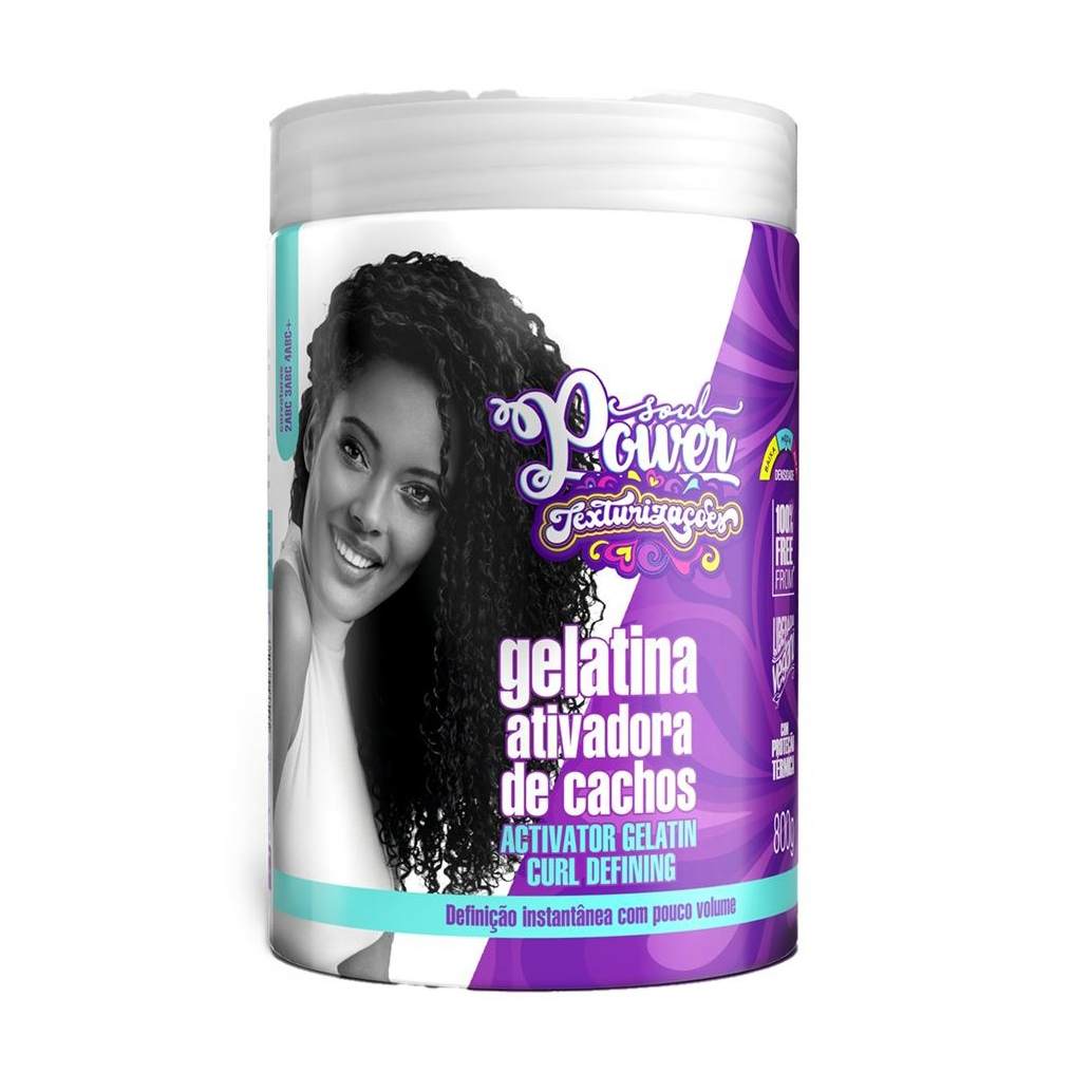 GELATINA ATIVADORA DE CACHOS TEXTURIZAÇÕES 800G SOUL POWER