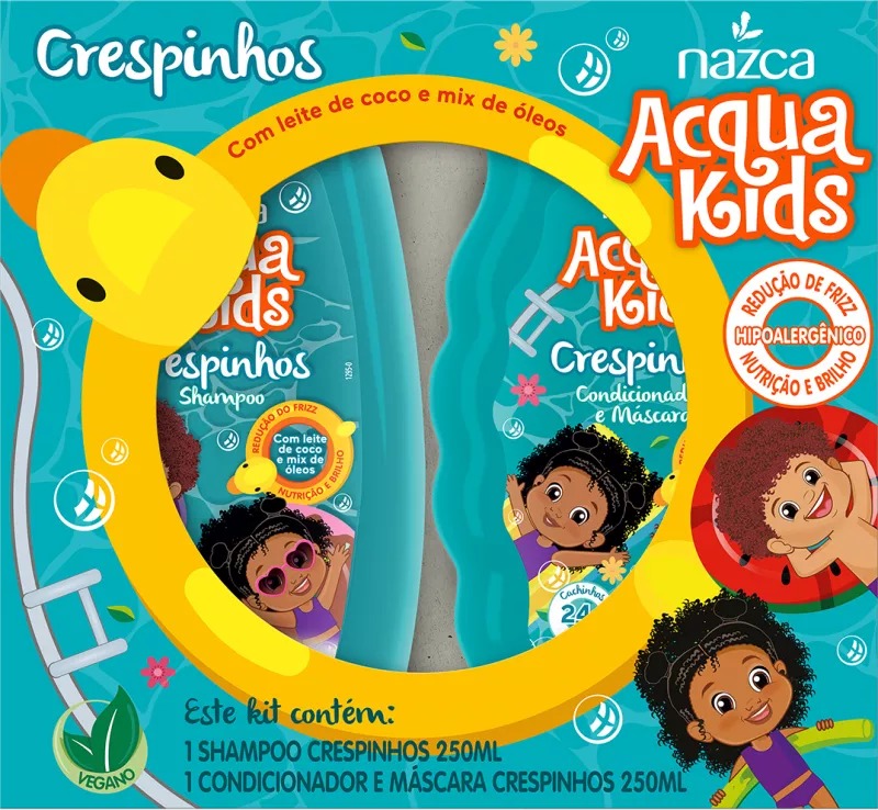 Kit Shampoo + Condicionador Acqua Kids Crespinhos 250ml