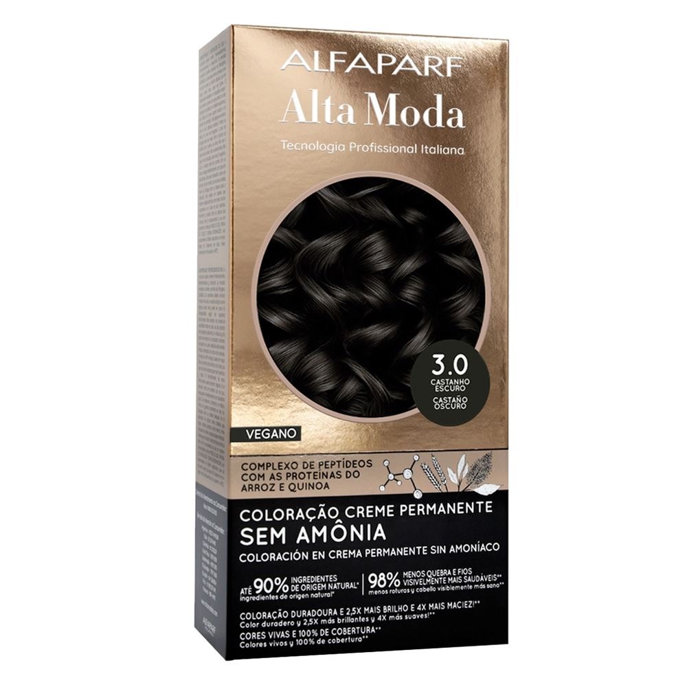 Coloração Alta Moda sem Amônia 3.0 Castanho Escuro