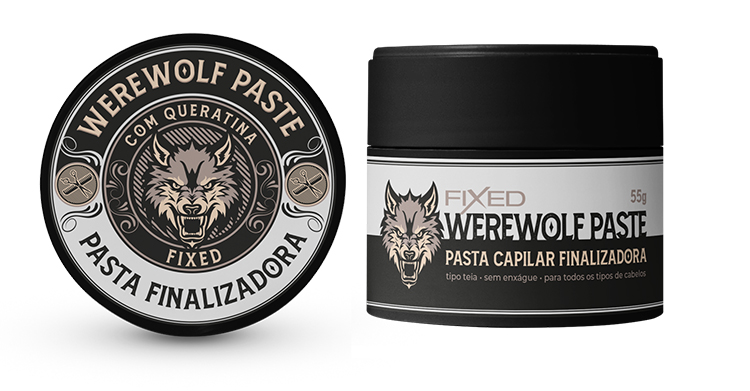 PASTA CAPILAR FINALIZADORA WEREWOLF COM QUERATINA FIXED 55G