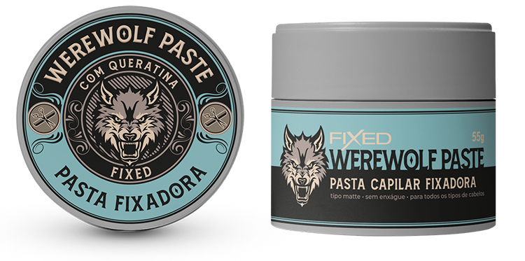 PASTA CAPILAR FIXADORA WEREWOLF COM QUERATINA FIXED 55G