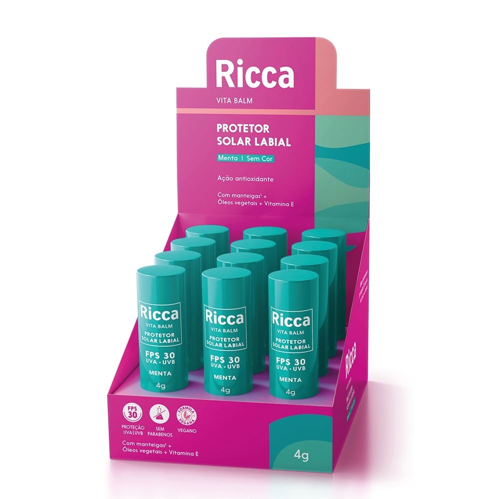 Protetor Labial Ricca Menta FPS30