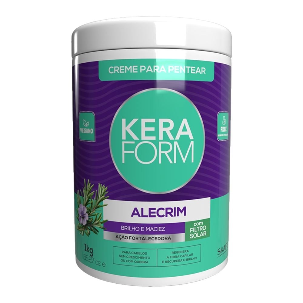 CREME PARA PENTEAR KERAFORM ALECRIM 1KG