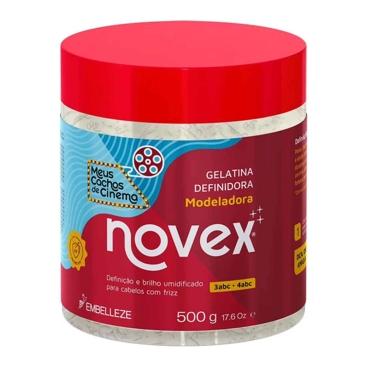 GELATINA NOVEX CACHOS DE CINEMA A 500G EMBELLEZE