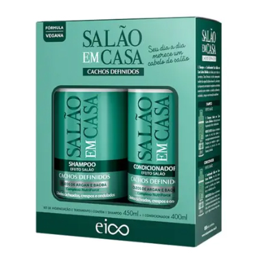 EICO KIT SH+COND SALÃO EM CASA CACHOS DEFINIDOS 850ML