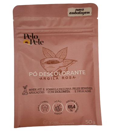 PÓ DESCOLORANTE PARA O CORPO  ARGILA ROSA 50G     