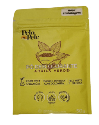 PÓ DESCOLORANTE PARA O CORPO  ARGILA VERDE 50G   