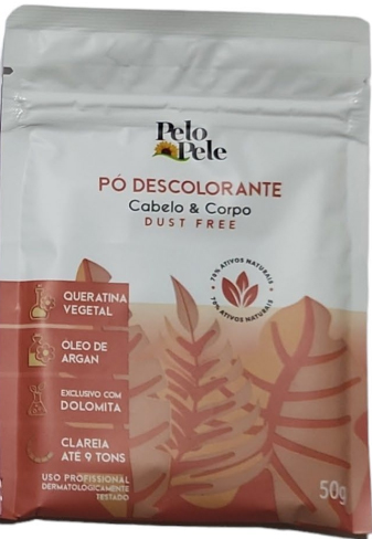 PÓ DESCOLORANTE CABELO E CORPO QUERATINA + ARGAN 50G