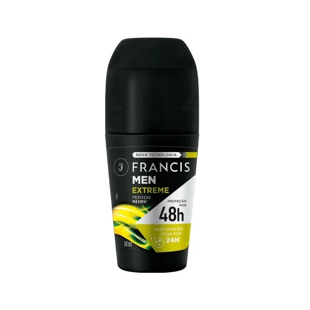 DESODORANTE FRANCIS MEN ROLL ON AMARELO 50ML