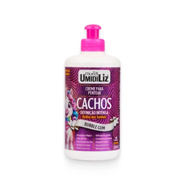 CREME PARA PENTEAR CACHOS UMIDILIZ BUBBLE GUM 300 ML 