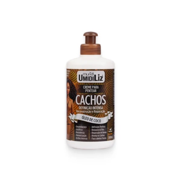CREME PARA PENTEAR CACHOS UMIDILIZ OLEO DE COCO 300ML 