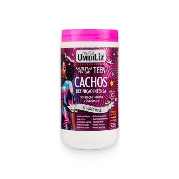 CREME PARA PENTEAR CACHOS UMIDILIZ TEEN ALGODÃO DOCE 925G 