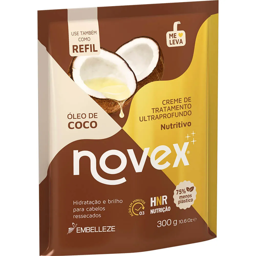 CREME TRATAMENTO NOVEX OLEO DE COCO REFIL 300G EMBELLEZE