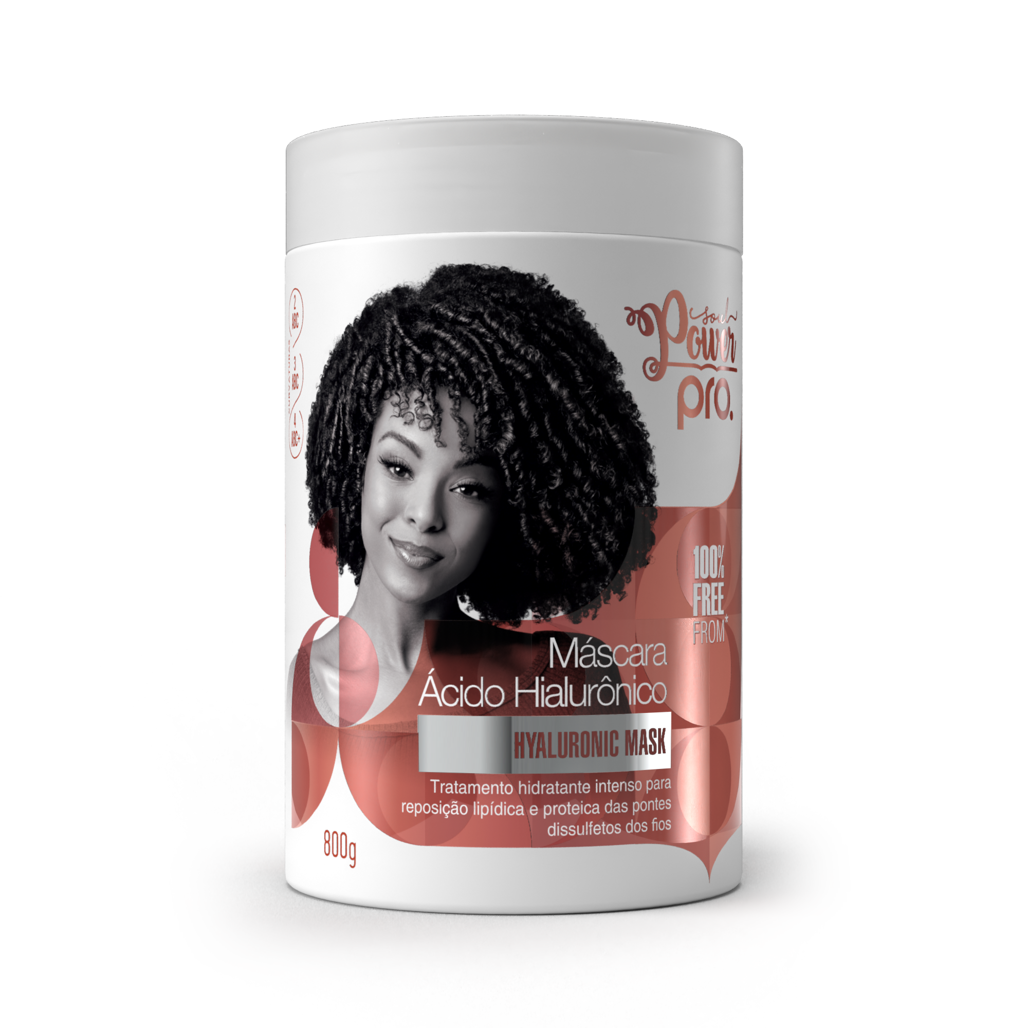 MASCARA ACIDO HIALURONICO HYALURONIC MASK SOUL POWER PRO 800G