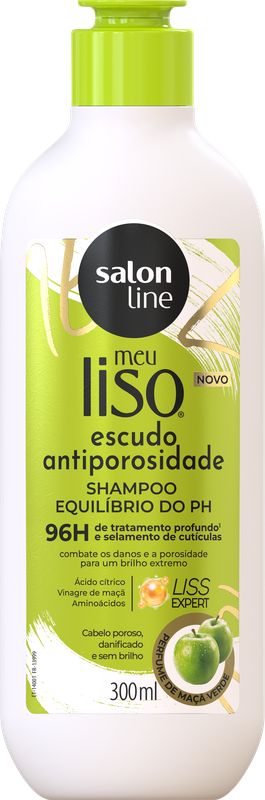 SHAMPOO SALON LINE MEU LISO ESCUDO ANTIPOROSIDADE   300ML