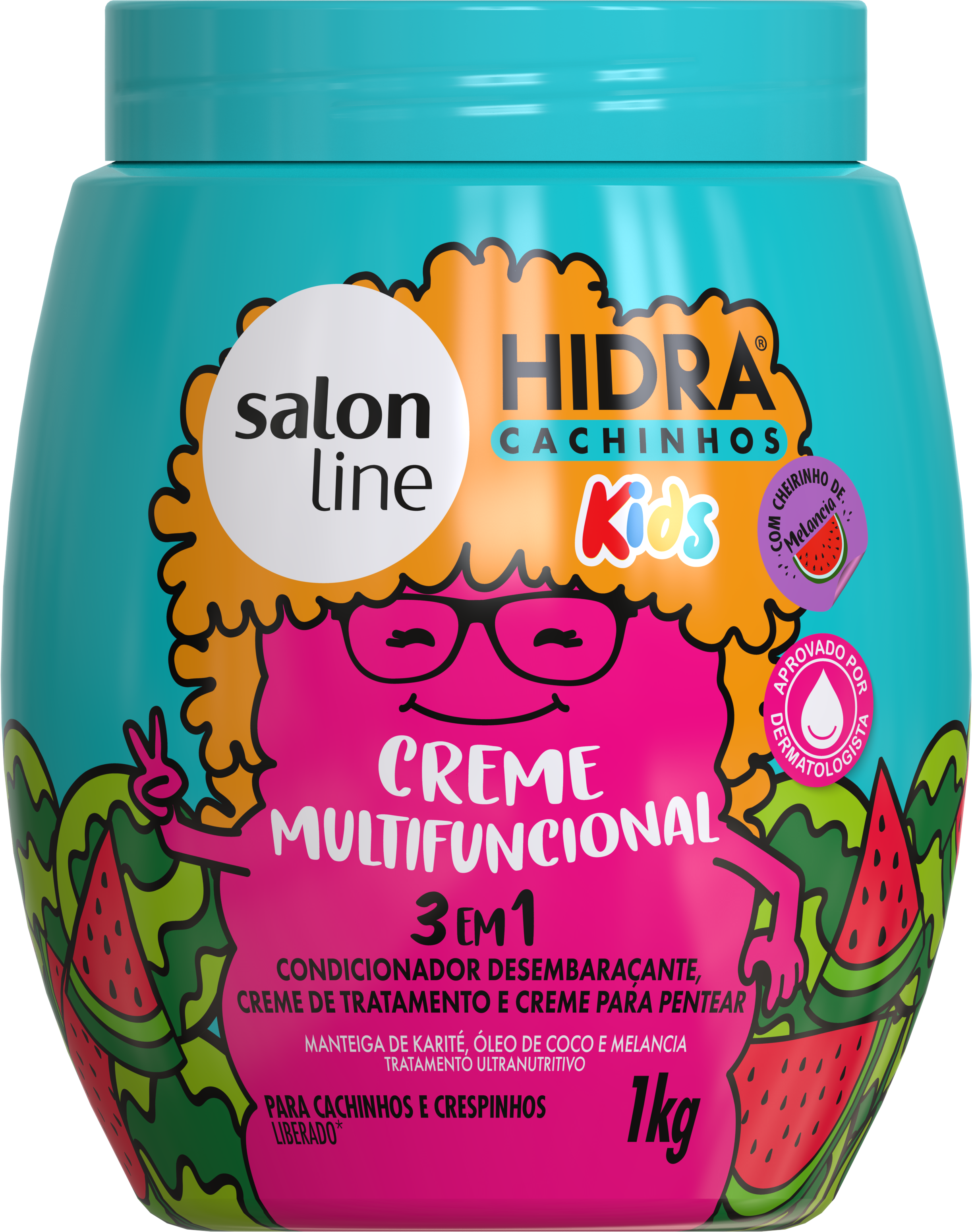 CREME MULTIFUNCIONAL SALON LINE 3 EM 1 HIDRA KIDS CACHINHOS  1KG