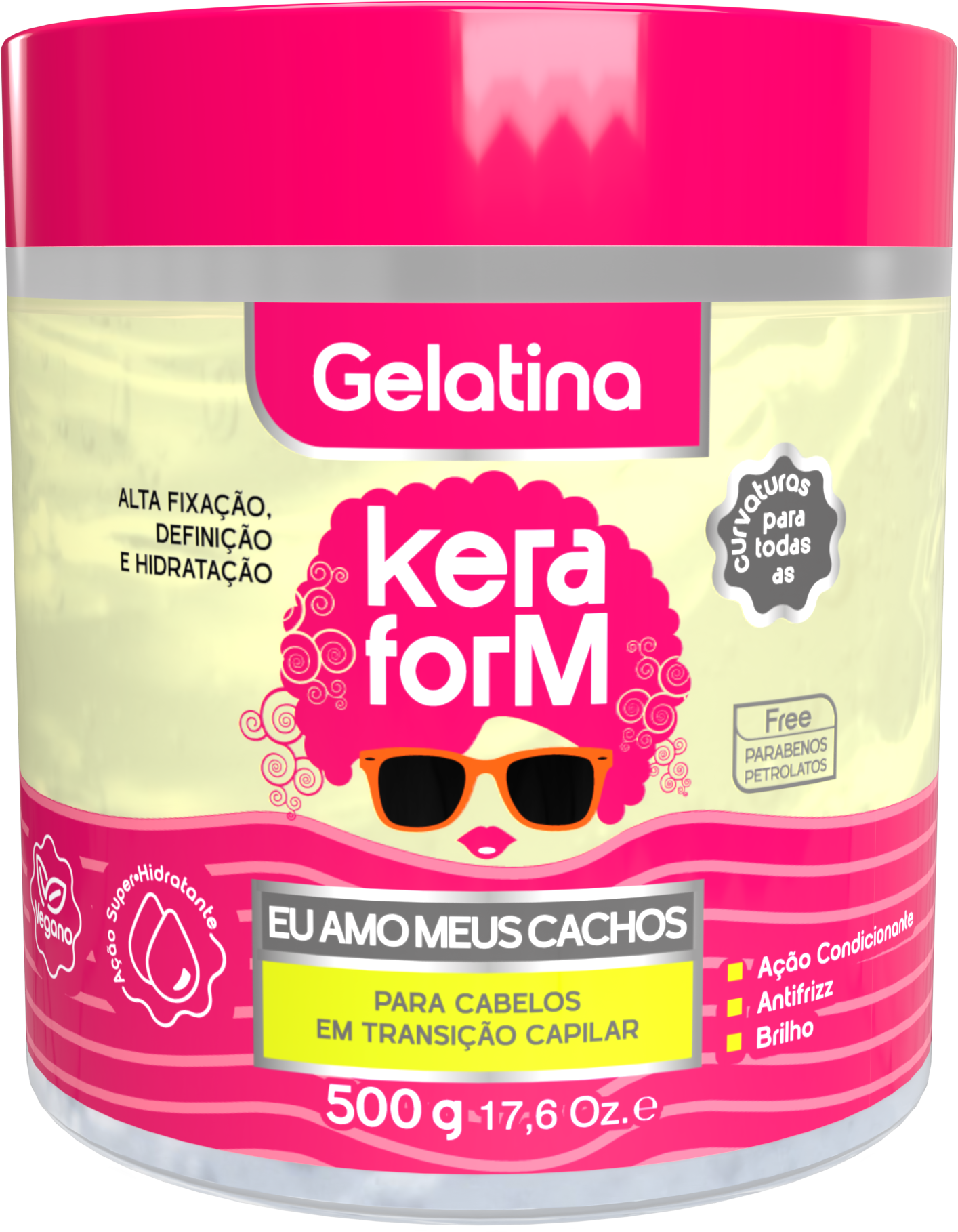 GELATINA KERAFORM EU AMO MEUS CACHOS 500G