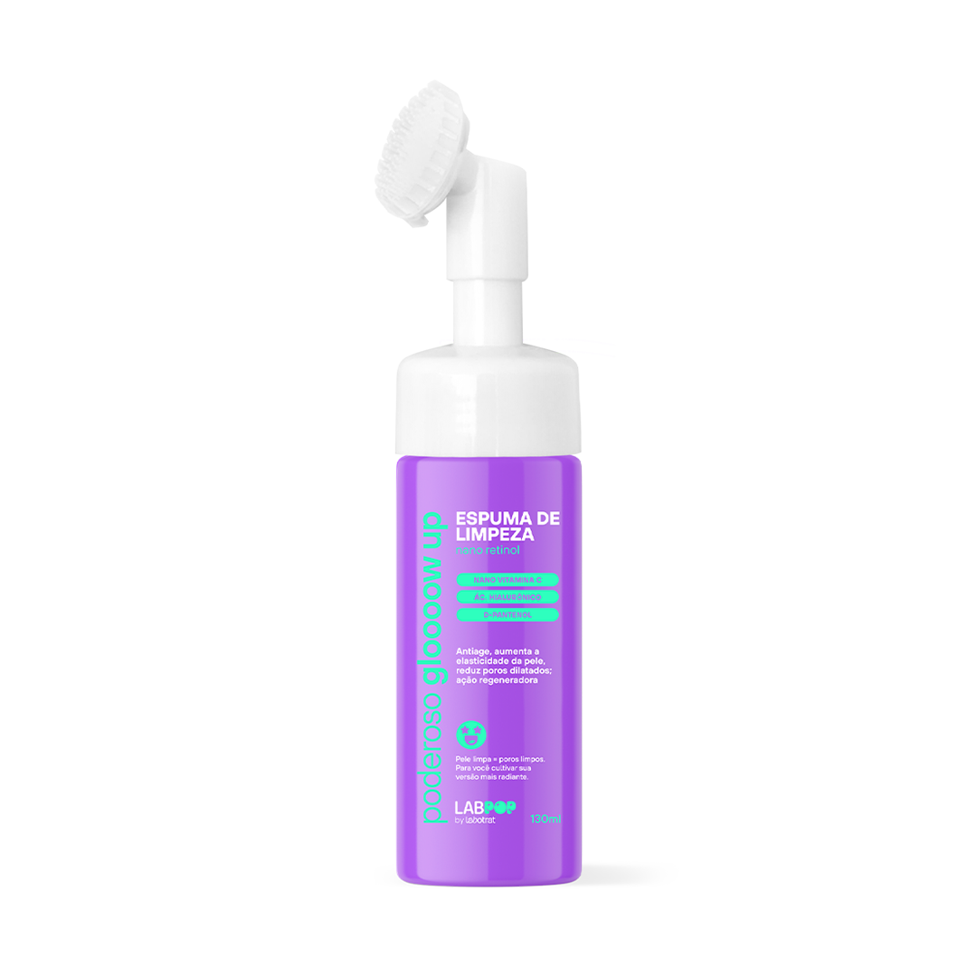 Espuma de Limpeza Facial Labotrat Labpop Poderoso Glow Up 130ml