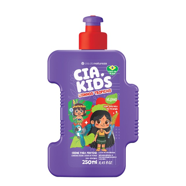 CREME DE PENTEAR CIA DA NATUREZA KIDS LISINHOS TROPICAIS 250ML