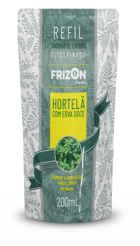 SABONETE LÍQUIDO HORTELÃ C/ E.DOCE  200 ML REFIL