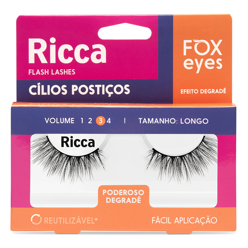 Cílios Ricca Fox Eyes Poderoso Degradê